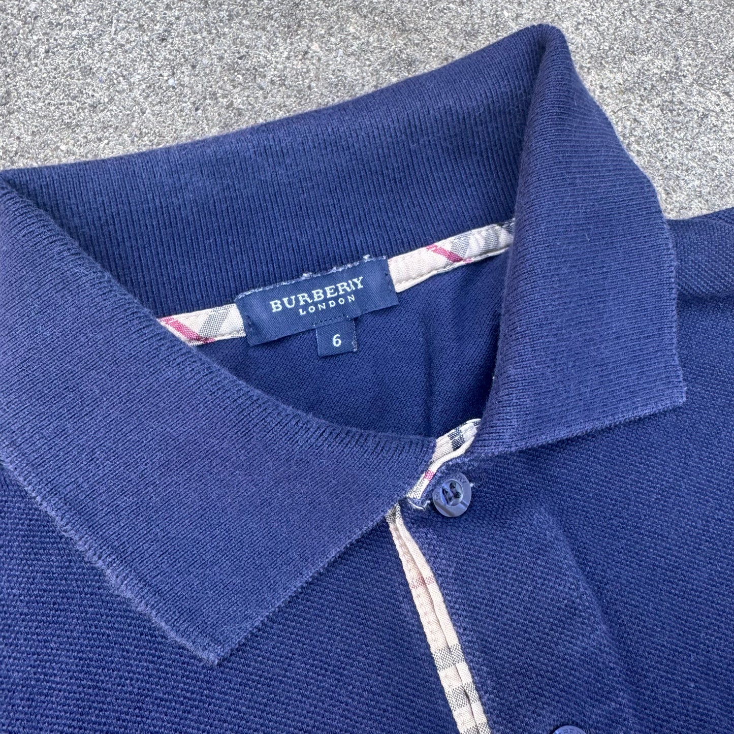 Burberry London vintage navy poloshirt