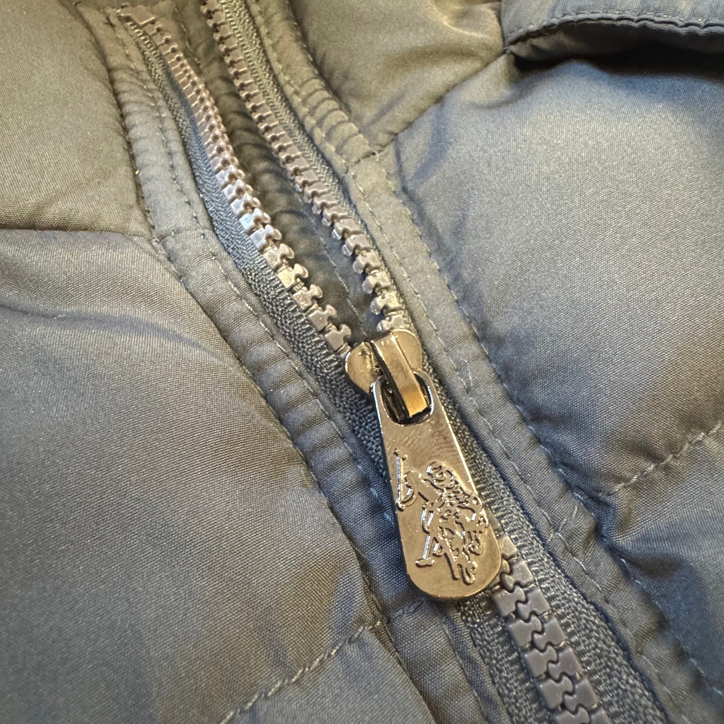 US Polo Assn fur hood puffer vest