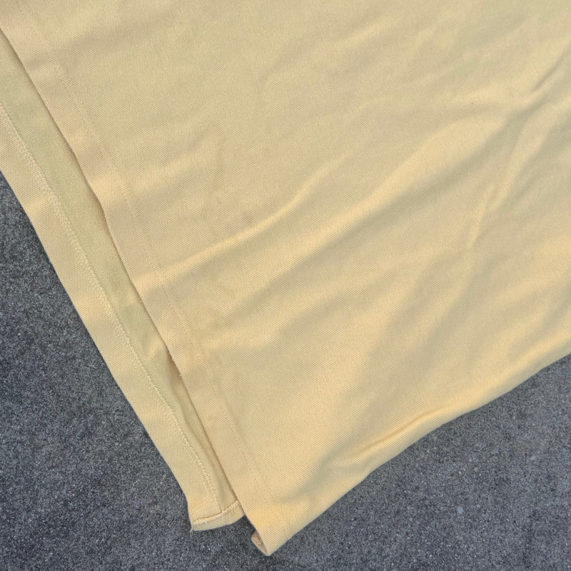Detailansicht: Sourced limited accessories and clothes Yves Saint Laurent vintage yellow poloshirt – Logo, Nähte oder Material
