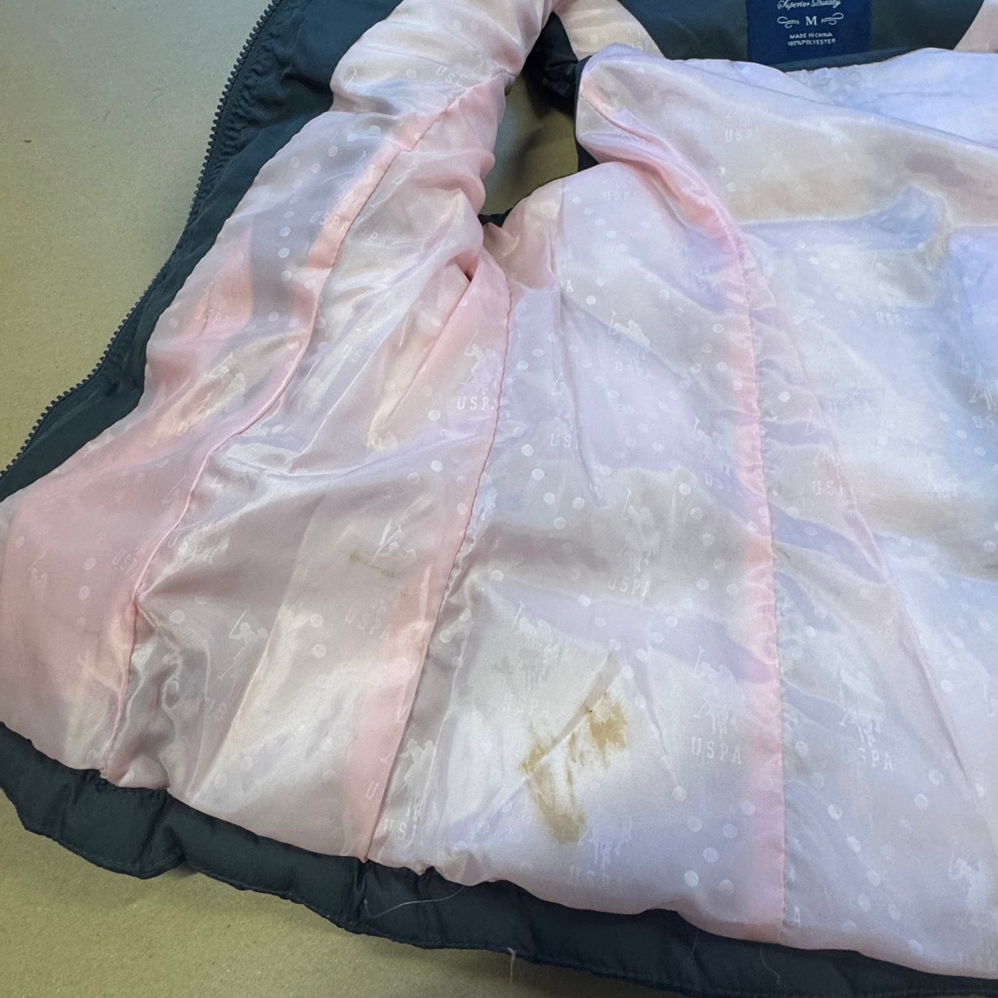 US Polo Assn fur hood puffer vest