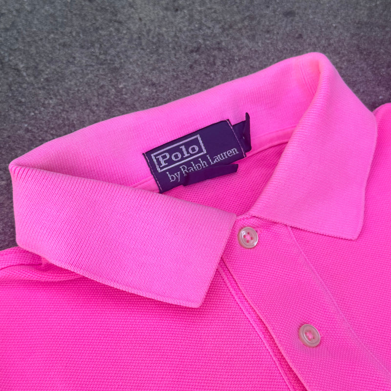 Detailansicht: Sourced limited accessories and clothes Polo Ralph Lauren Big Pony pink poloshirt – Logo, Nähte oder Material