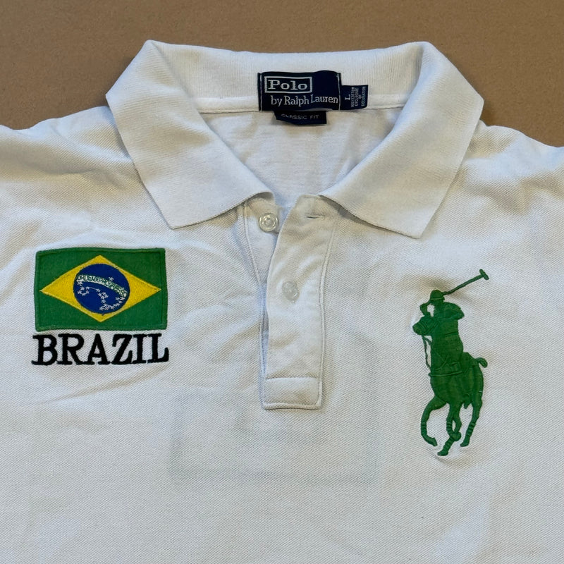 Detailansicht: Sourced limited accessories and clothes Ralph Lauren Brazil polo shirt – Logo, Nähte oder Material