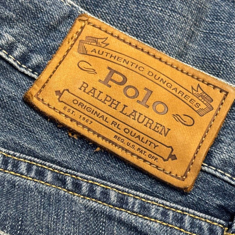 Detailansicht: Sourced limited accessories and clothes Polo Ralph Lauren vintage straight leg jeans – Logo, Nähte oder Material