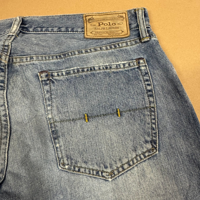 Detailansicht: Sourced limited accessories and clothes Polo Ralph Lauren straight leg denim jeans – Logo, Nähte oder Material