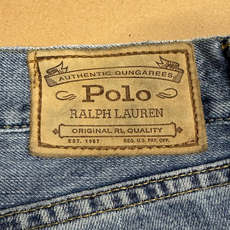 Detailansicht: Sourced limited accessories and clothes Polo Ralph Lauren straight leg denim jeans – Logo, Nähte oder Material