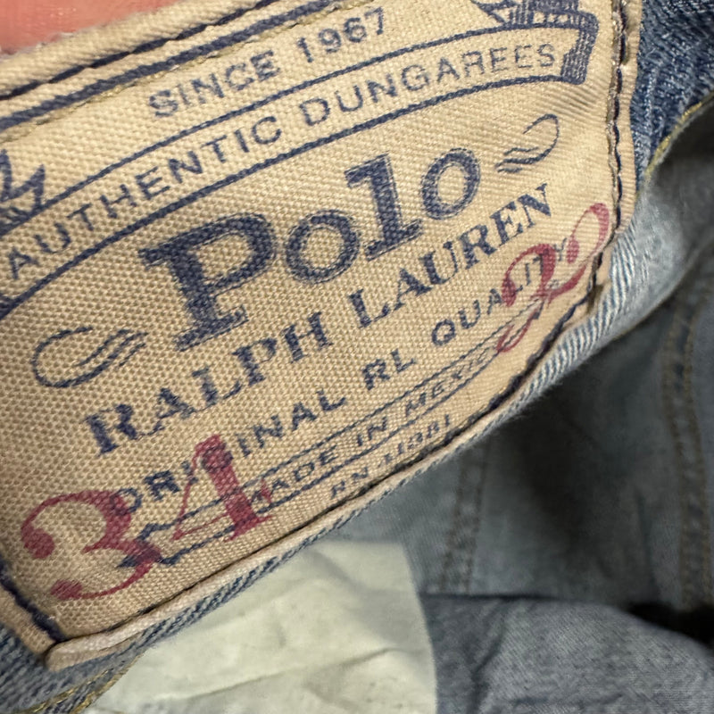 Detailansicht: Sourced limited accessories and clothes Polo Ralph Lauren straight leg denim jeans – Logo, Nähte oder Material