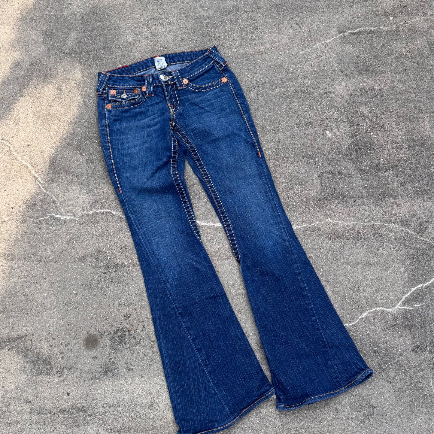 True Religion bootcut wide leg vintage denim jeans