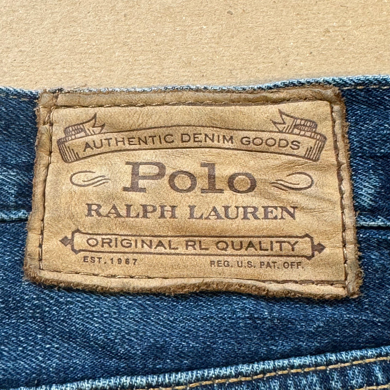 Detailansicht: Sourced limited accessories and clothes Polo Ralph Lauren large denim jeans – Logo, Nähte oder Material