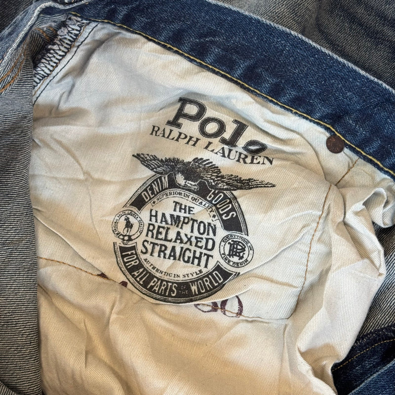 Detailansicht: Sourced limited accessories and clothes Polo Ralph Lauren large denim jeans – Logo, Nähte oder Material