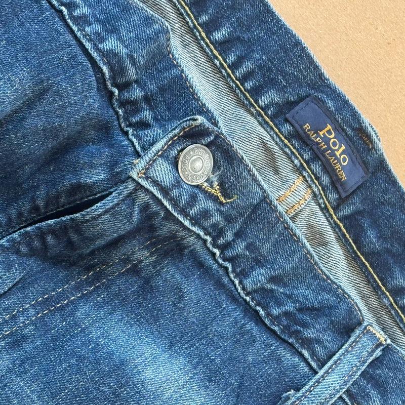 Detailansicht: Sourced limited accessories and clothes Polo Ralph Lauren large denim jeans – Logo, Nähte oder Material