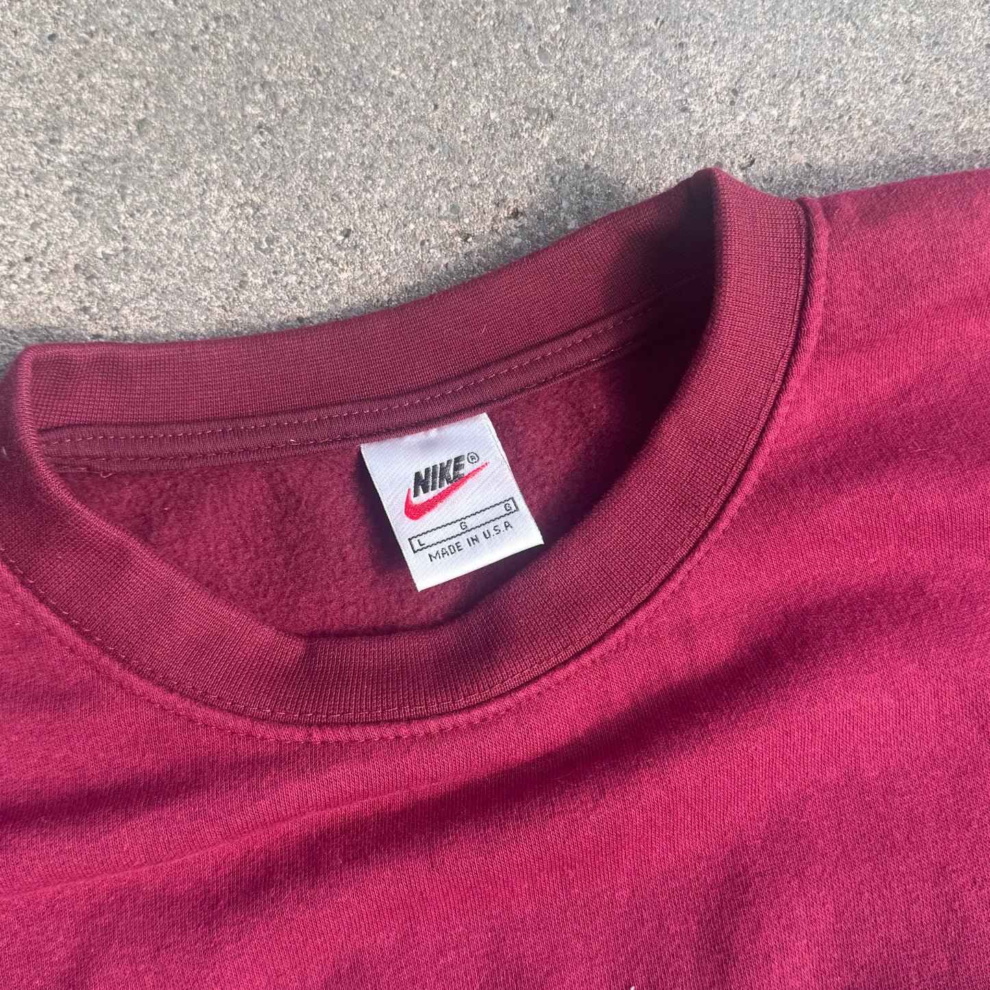 Nike vintage 90s burgundy sweatshirt