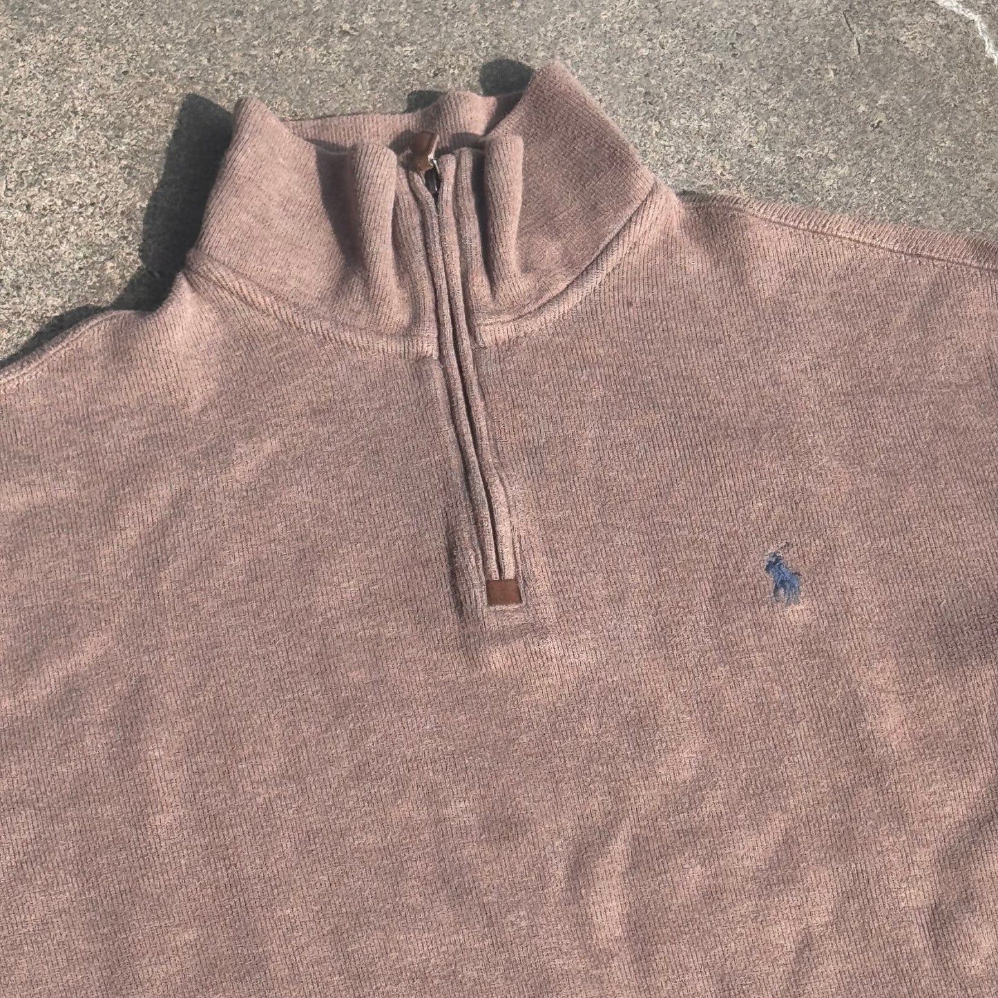 Polo Ralph Lauren brown vintage quarter zip