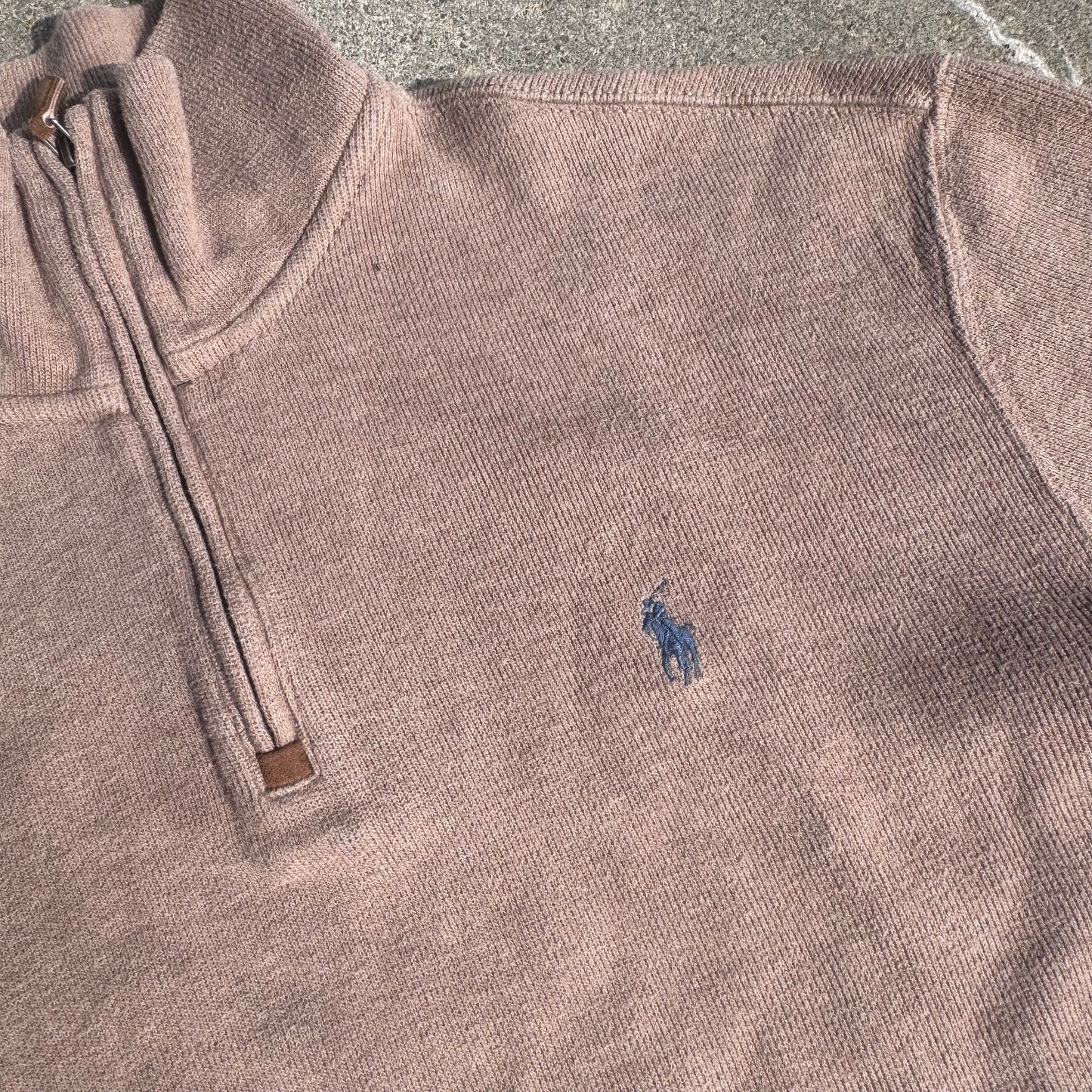 Polo Ralph Lauren brown vintage quarter zip