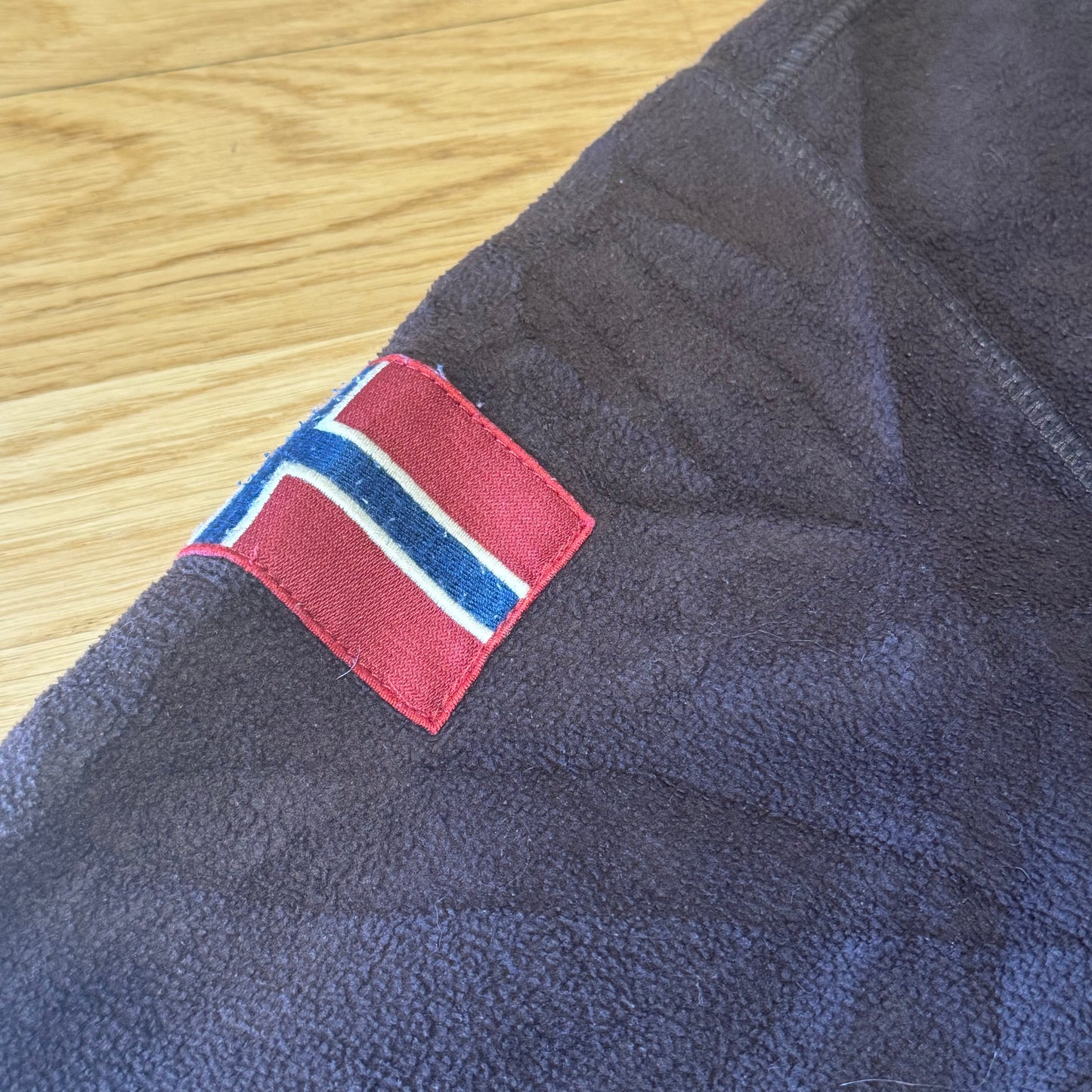 Napapijri brown fleece quarter zip