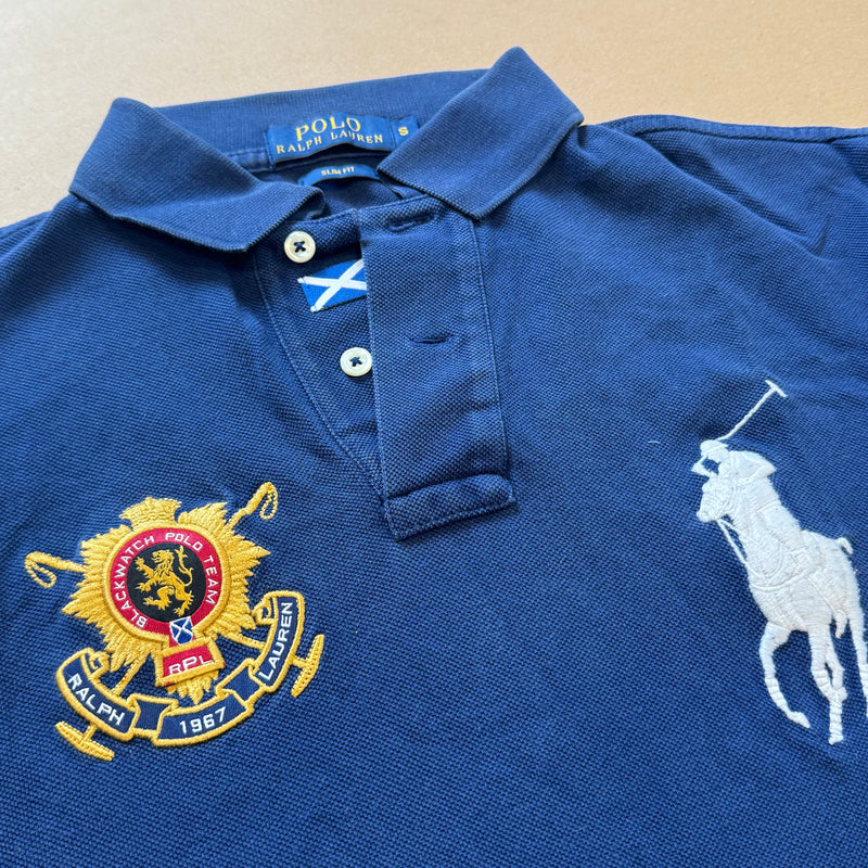 Detailansicht: Sourced limited accessories and clothes Polo Ralph Lauren Blackwatch Scotland – Logo, Nähte oder Material