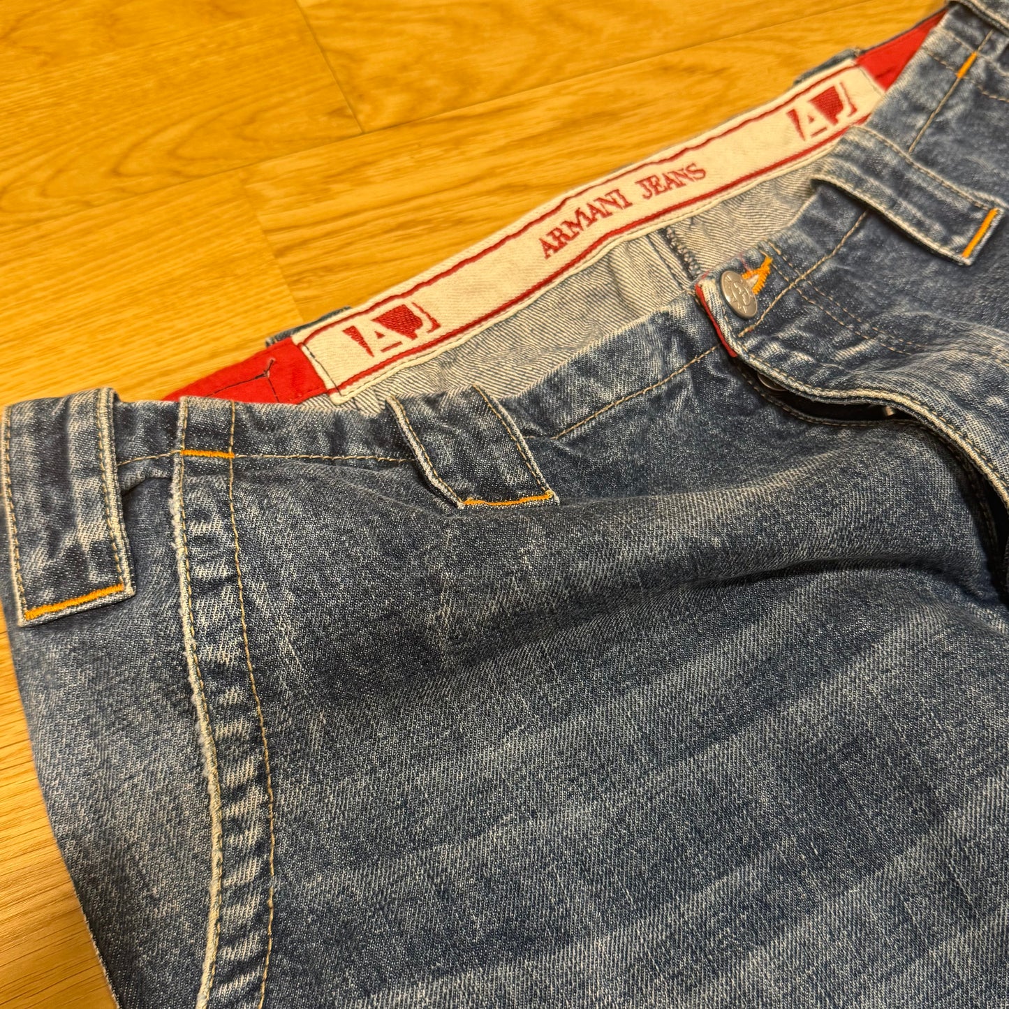 Armani 25 vintage baggy denim cargo jeans