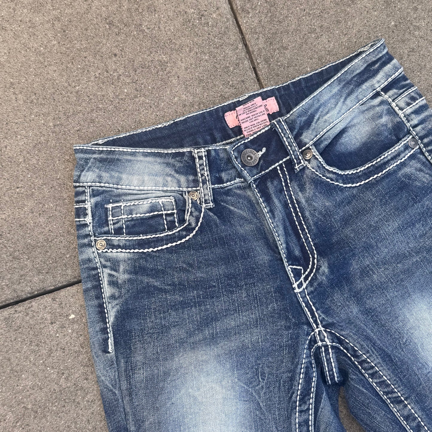 True Luck Y2K bootcut wide leg jeans