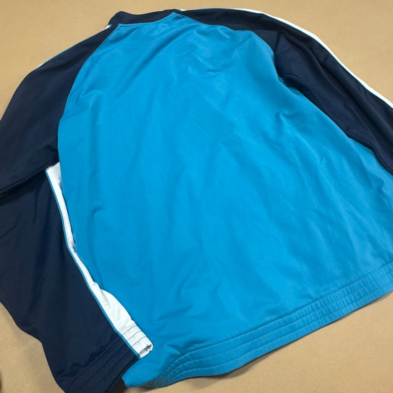 Detailansicht: Sourced limited accessories and clothes Nike vintage blue track jacket – Logo, Nähte oder Material