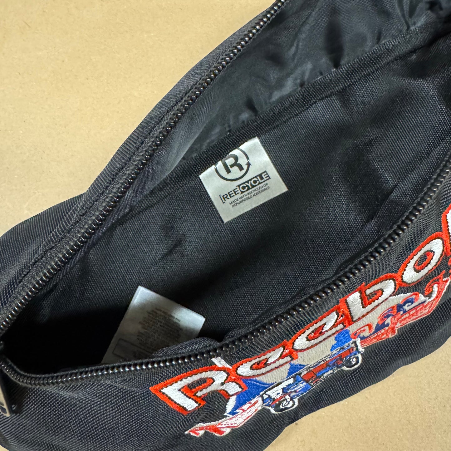 Reebok stitched black waist bag