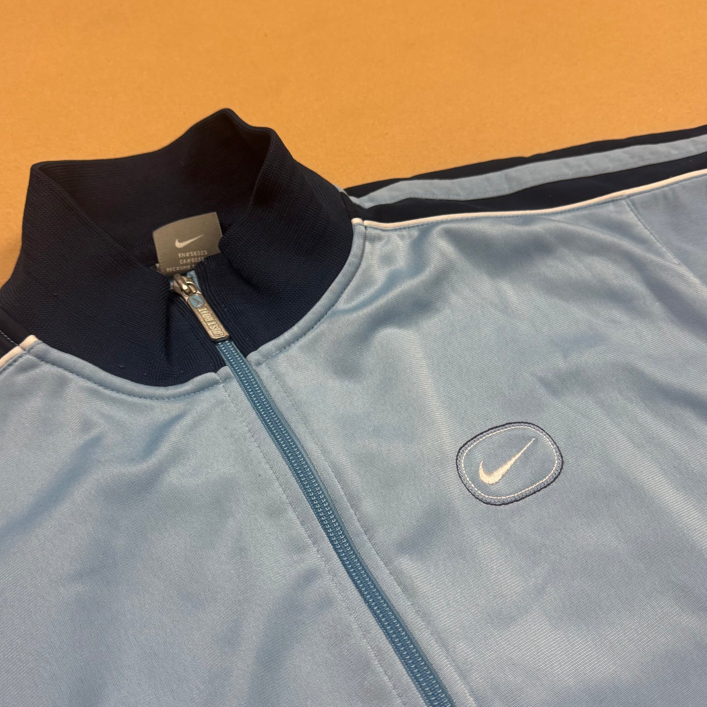 Nike “Just Do It” sky blue vintage track jacket