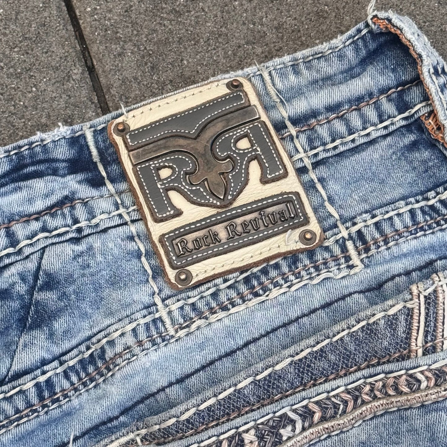 Rock Revival vintage straight leg denim jeans