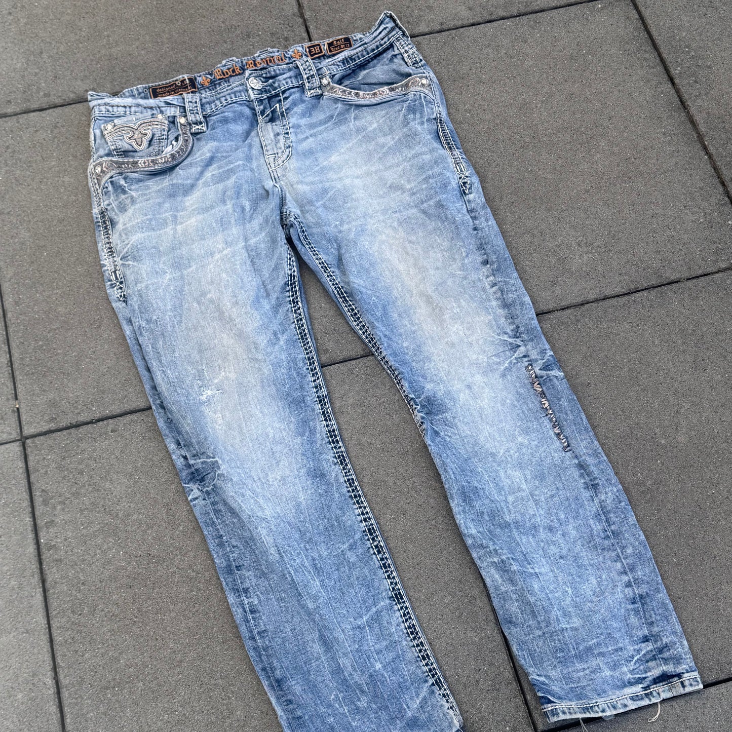 Rock Revival vintage straight leg denim jeans