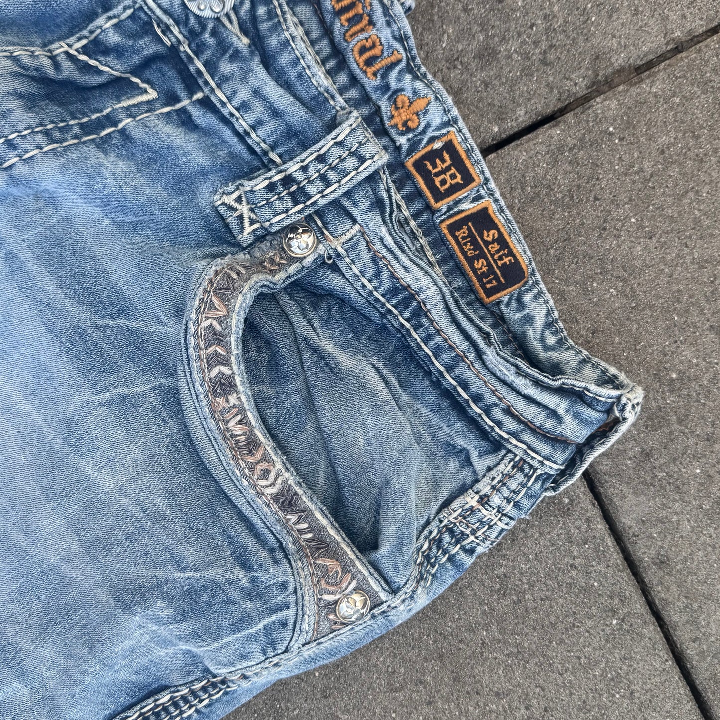 Rock Revival vintage straight leg denim jeans