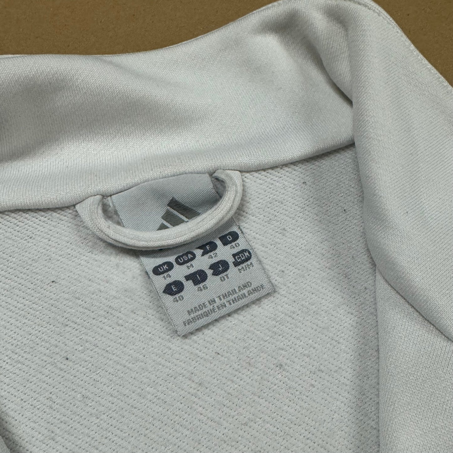 Adidas Y2K white three-stripe track jacket