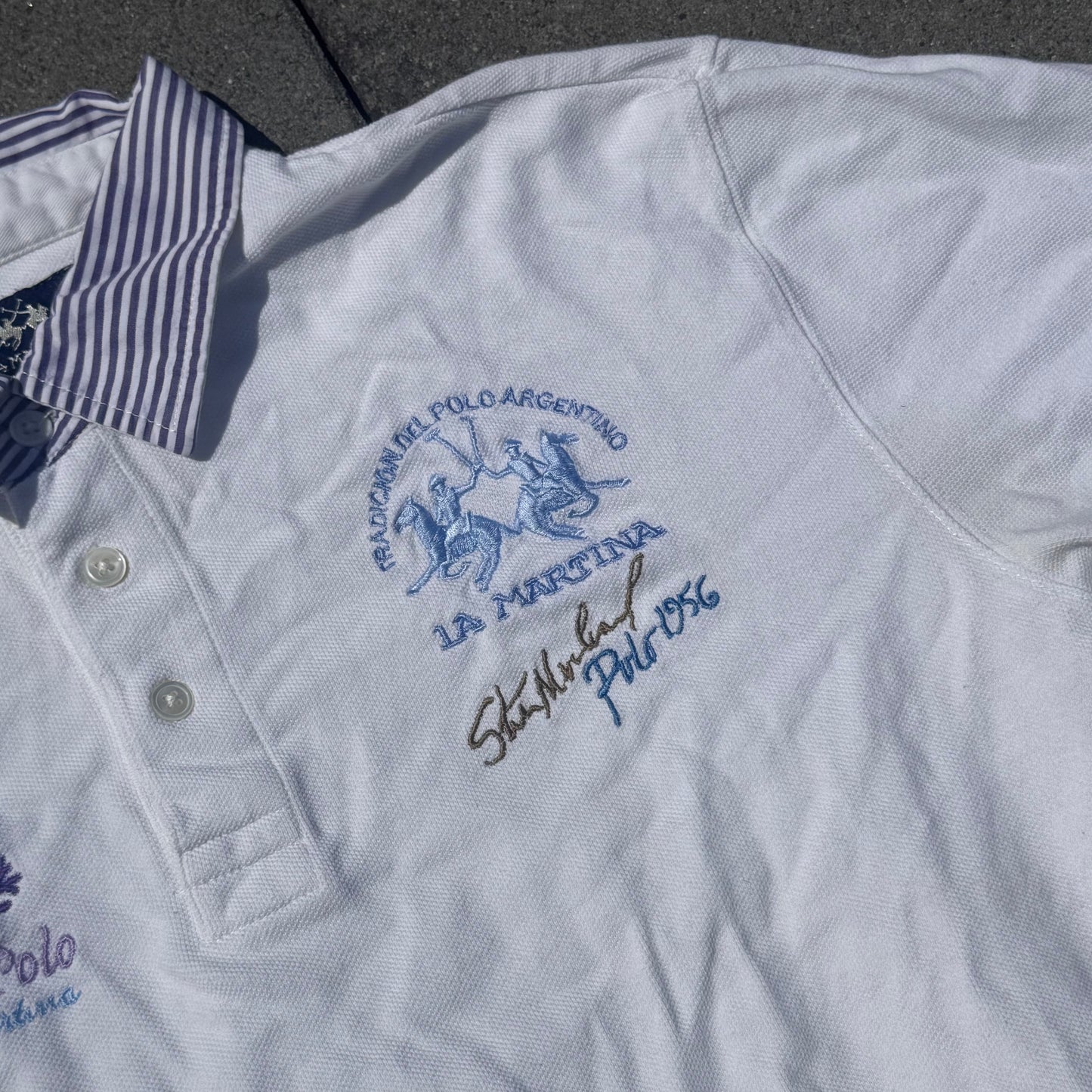 La Martina vintage white British poloshirt