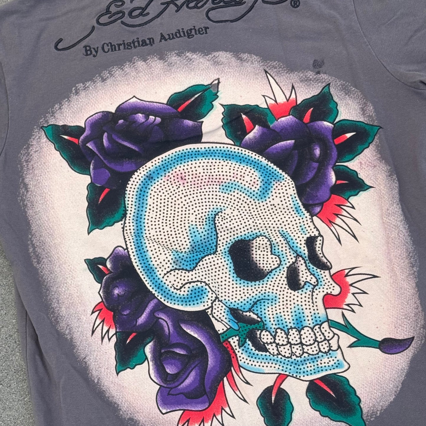 Ed Hardy vintage rhinestones poloshirt