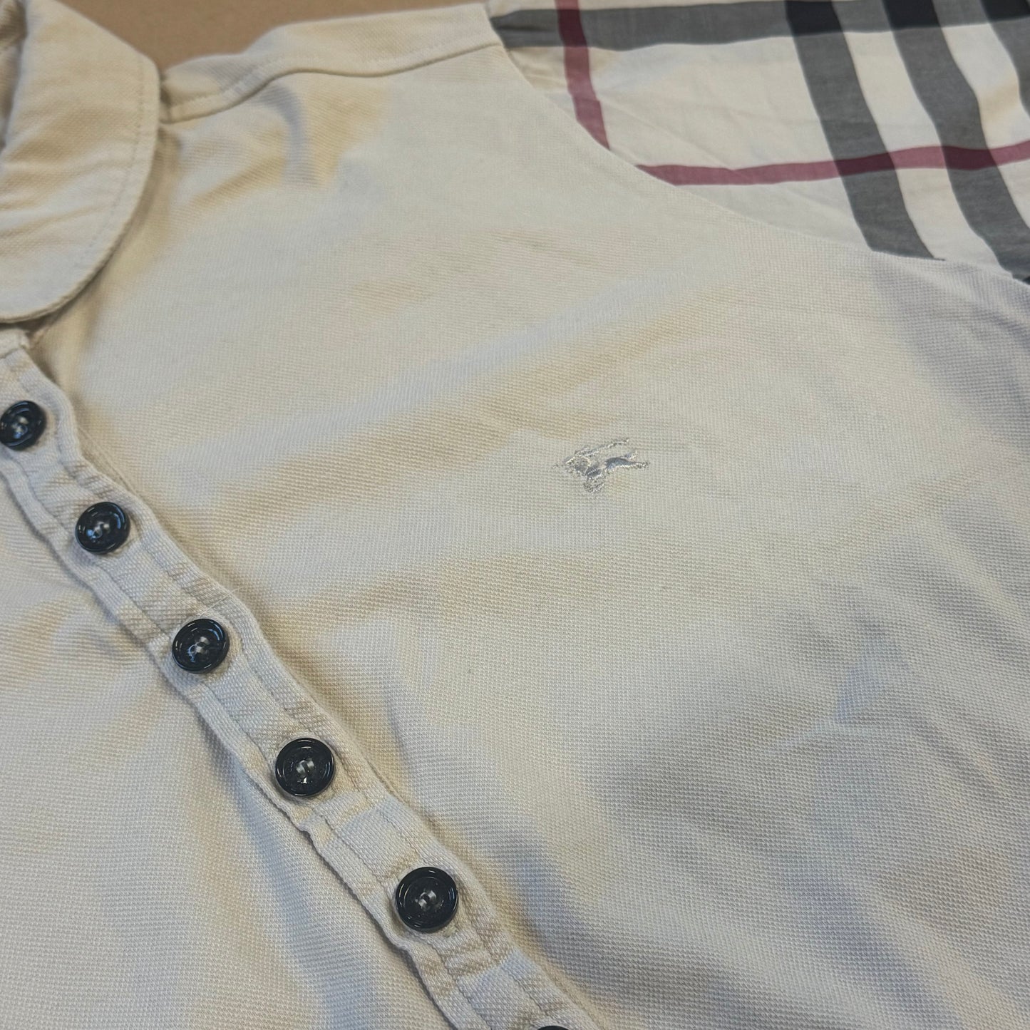 Burberry London vintage cream poloshirt