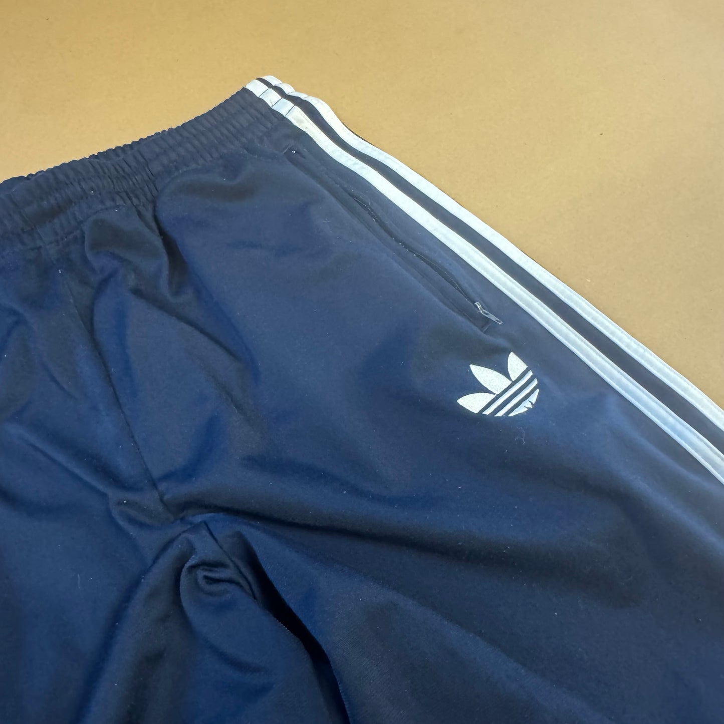 Adidas three striped vintage baggy track pants