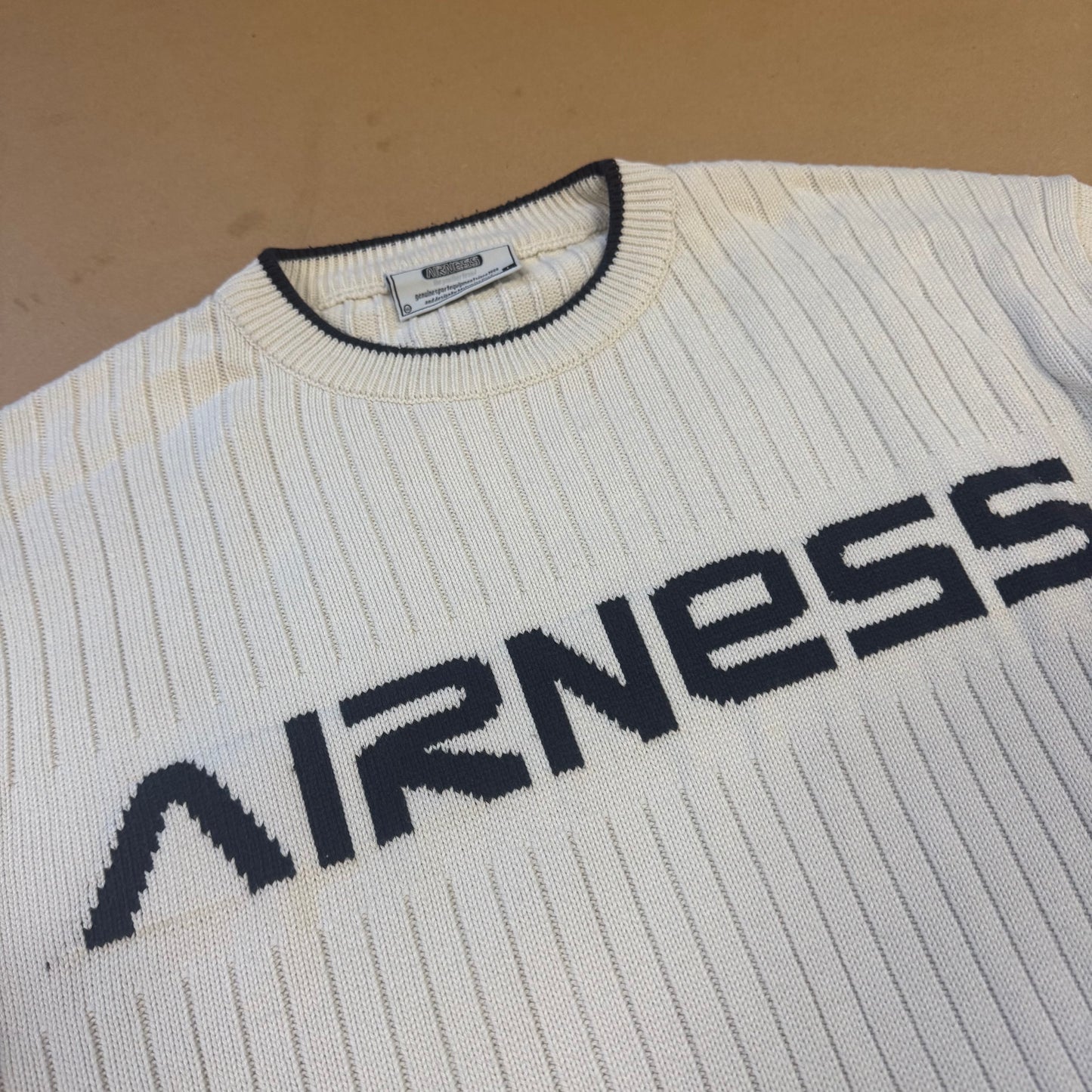 Airness vintage knitted white crewneck
