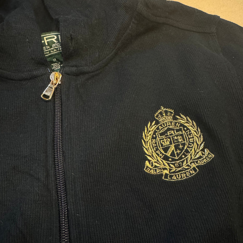 Detailansicht: Sourced limited accessories and clothes Lauren Ralph Lauren Y2K black zip-up – Logo, Nähte oder Material
