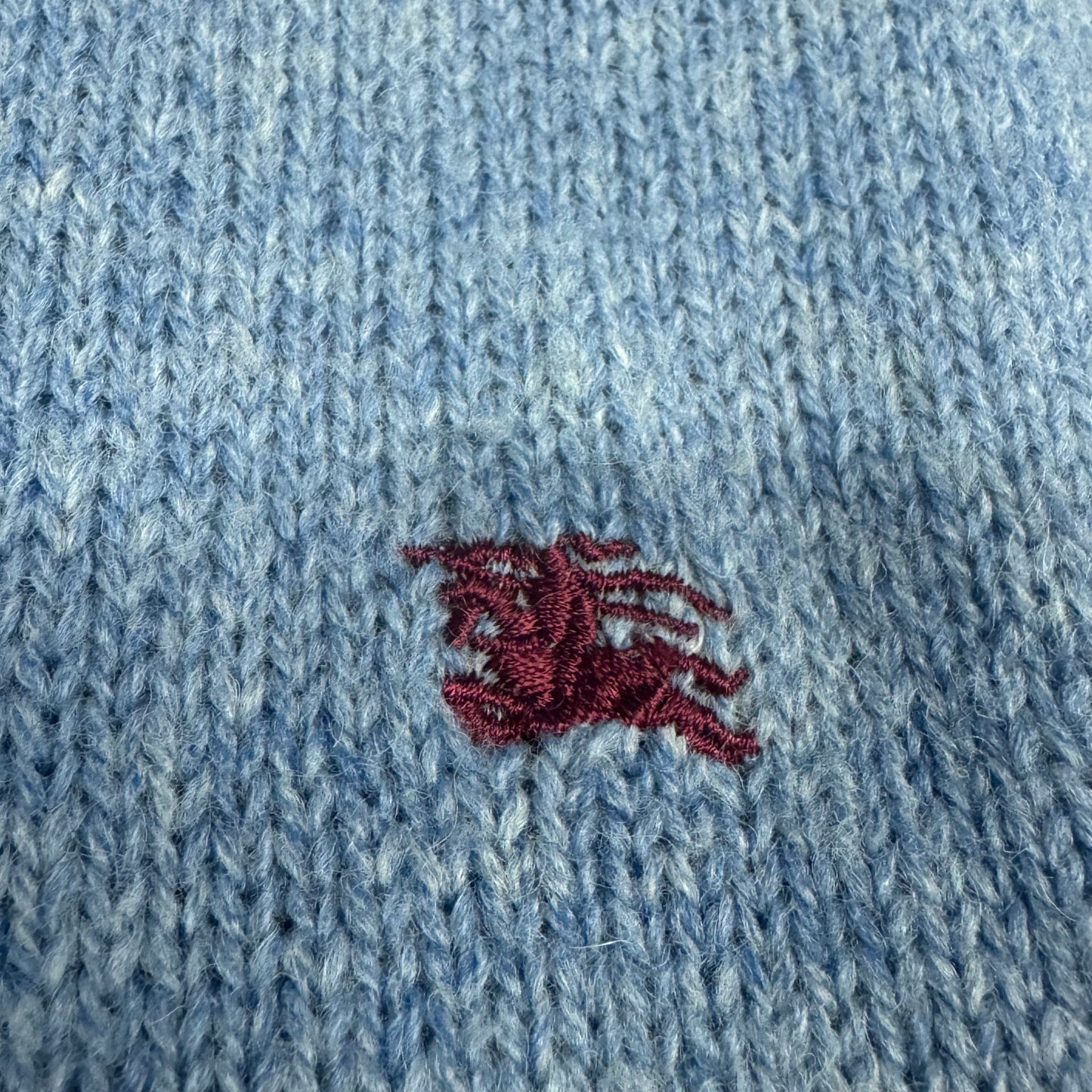 Burberry London blue wool knitted crewneck