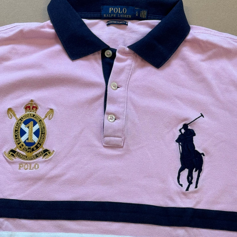 Detailansicht: Sourced limited accessories and clothes Vintage Polo Ralph Lauren shirt pink – Logo, Nähte oder Material