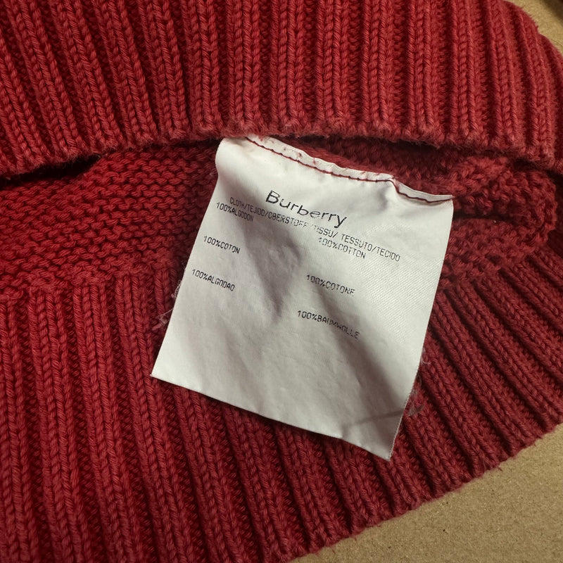 Detailansicht: Sourced limited accessories and clothes Burberry London women’s vintage red knitted sweater – Logo, Nähte oder Material