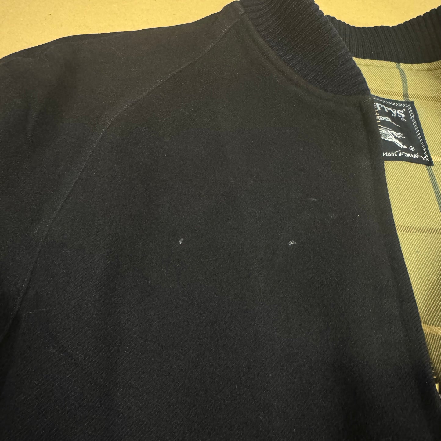 Burberry vintage black bomber coat
