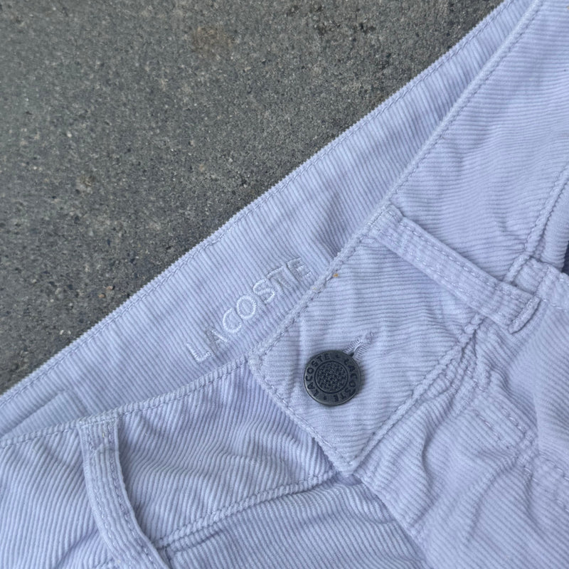 Detailansicht: Sourced limited accessories and clothes Lacoste vintage grey pants – Logo, Nähte oder Material