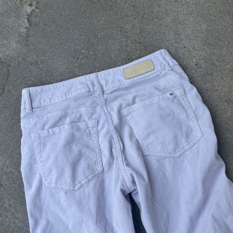 Detailansicht: Sourced limited accessories and clothes Lacoste vintage grey pants – Logo, Nähte oder Material
