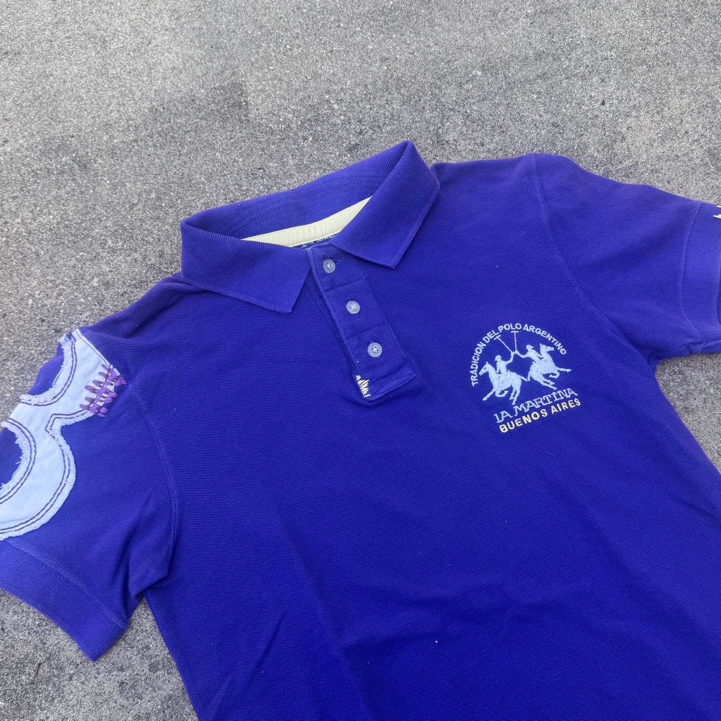 La Martina Buenos Aires blue vintage poloshirt