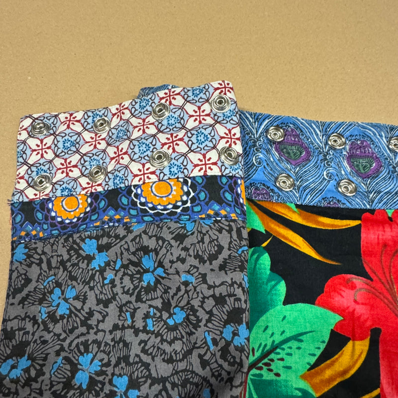 Detailansicht: Sourced limited accessories and clothes Reversible Moshiki colourful summer skirt – Logo, Nähte oder Material