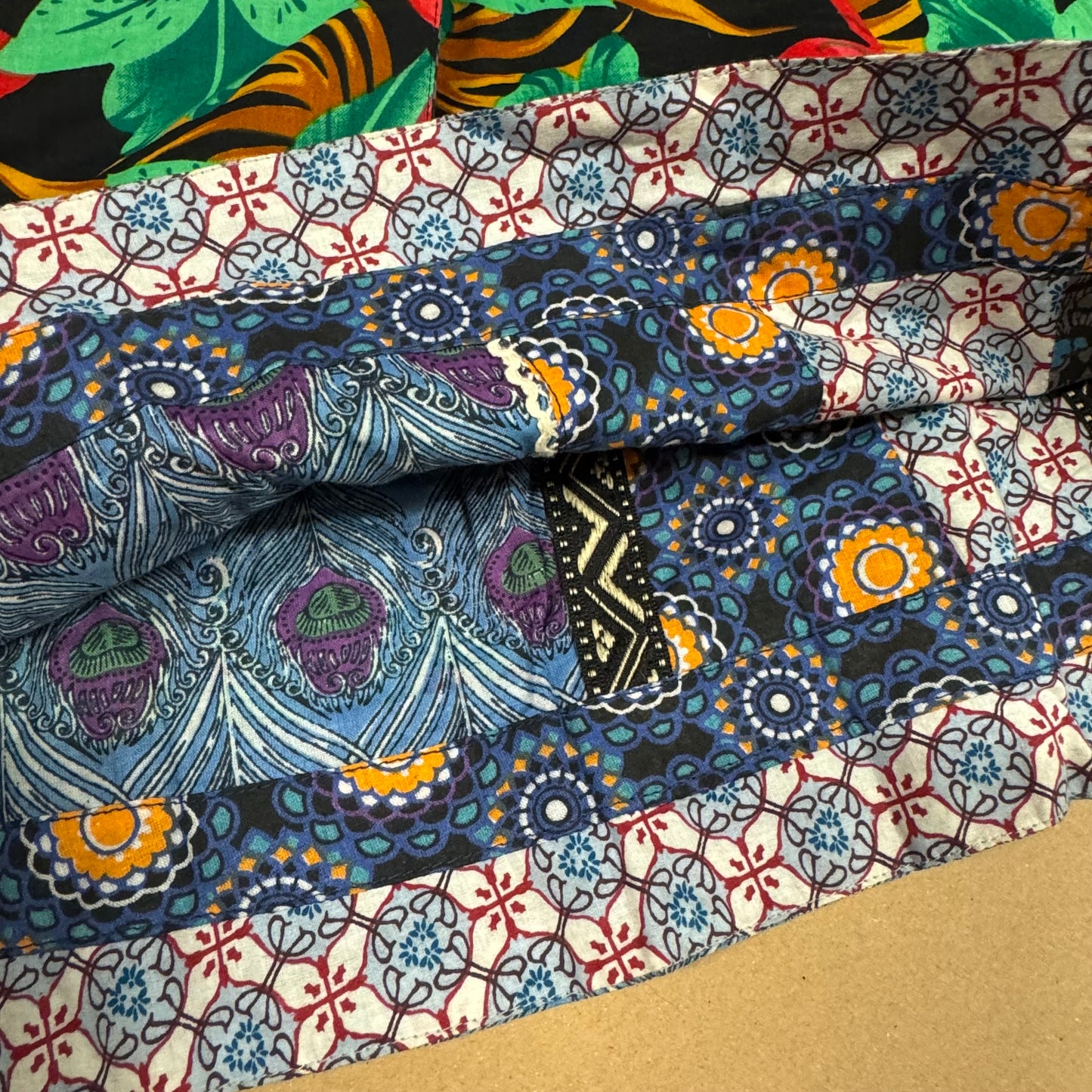 Reversible Moshiki colourful summer skirt