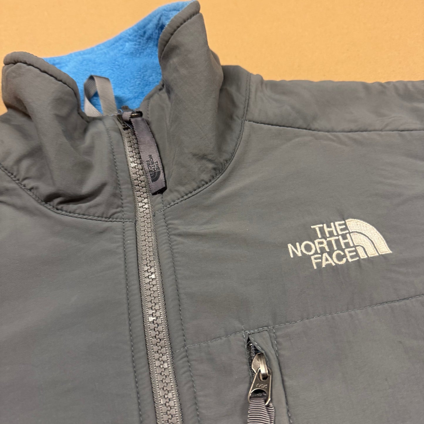 The North Face light blue fleece jacket