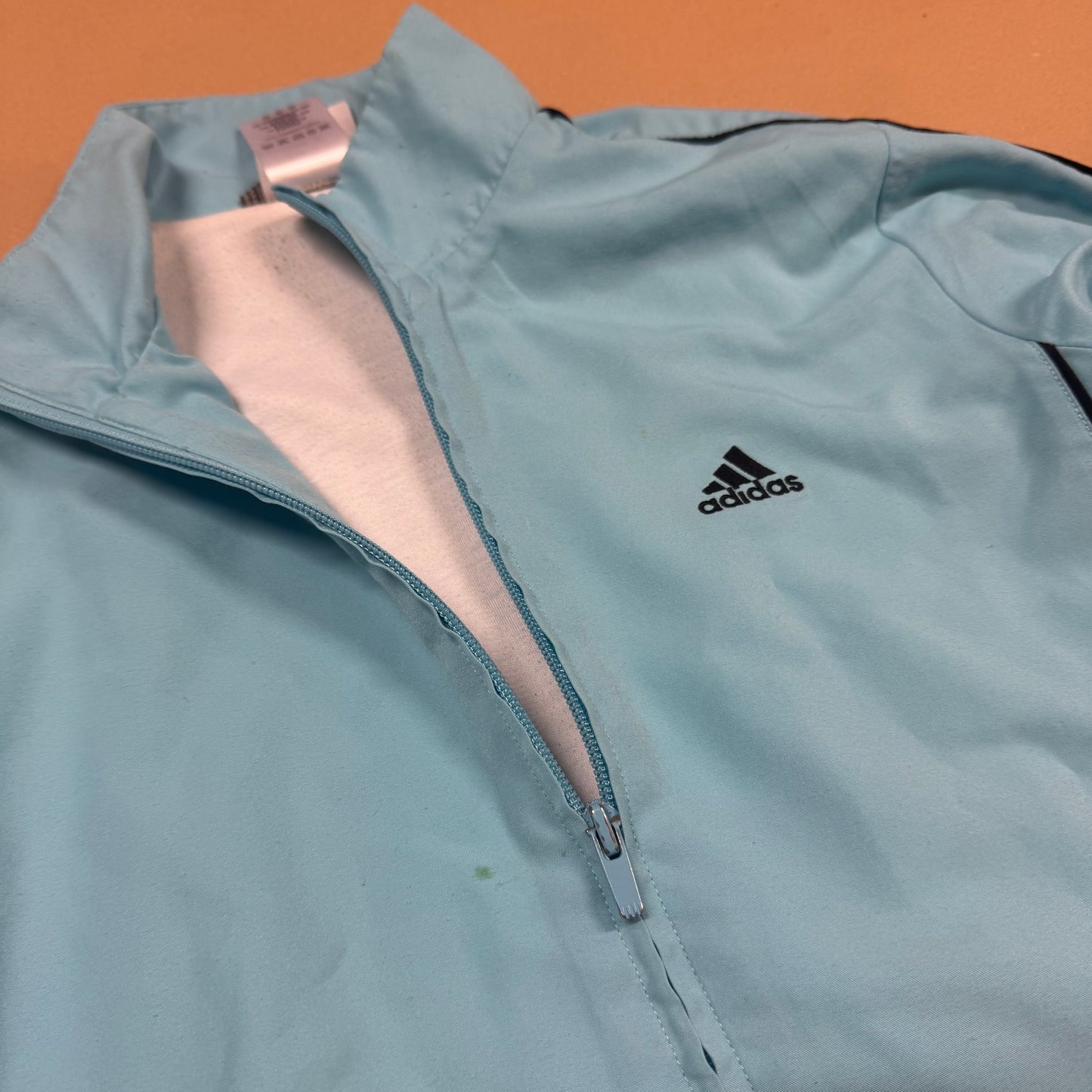 Adidas vintage light blue track jacket