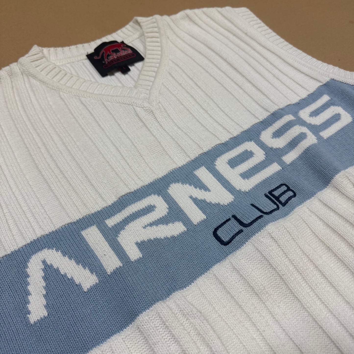 Airness club vintage white knitted vest