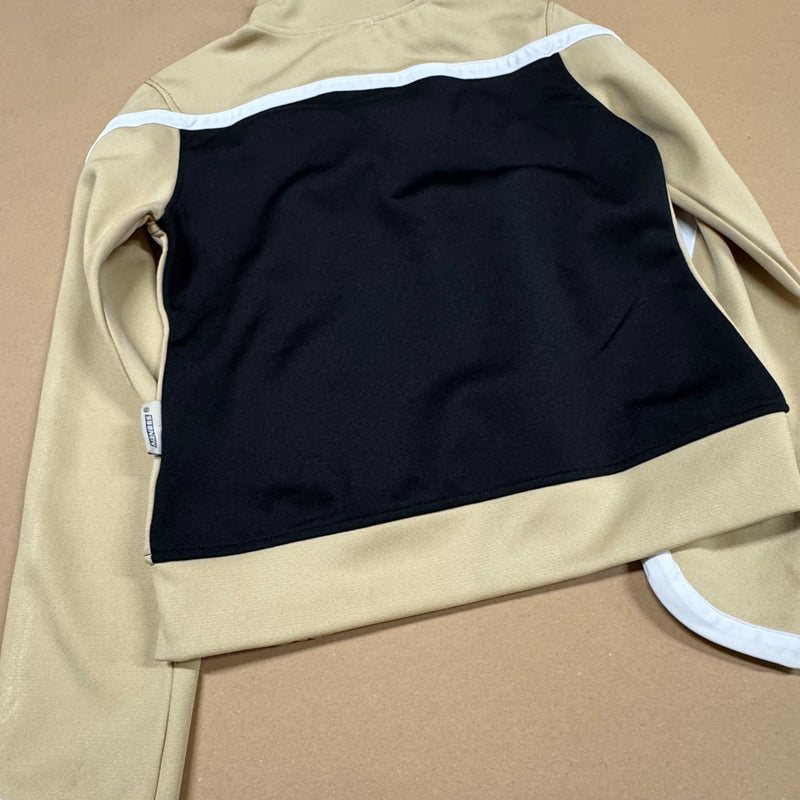 Detailansicht: Sourced limited accessories and clothes Airness black and beige Y2K women’s track jacket – Logo, Nähte oder Material