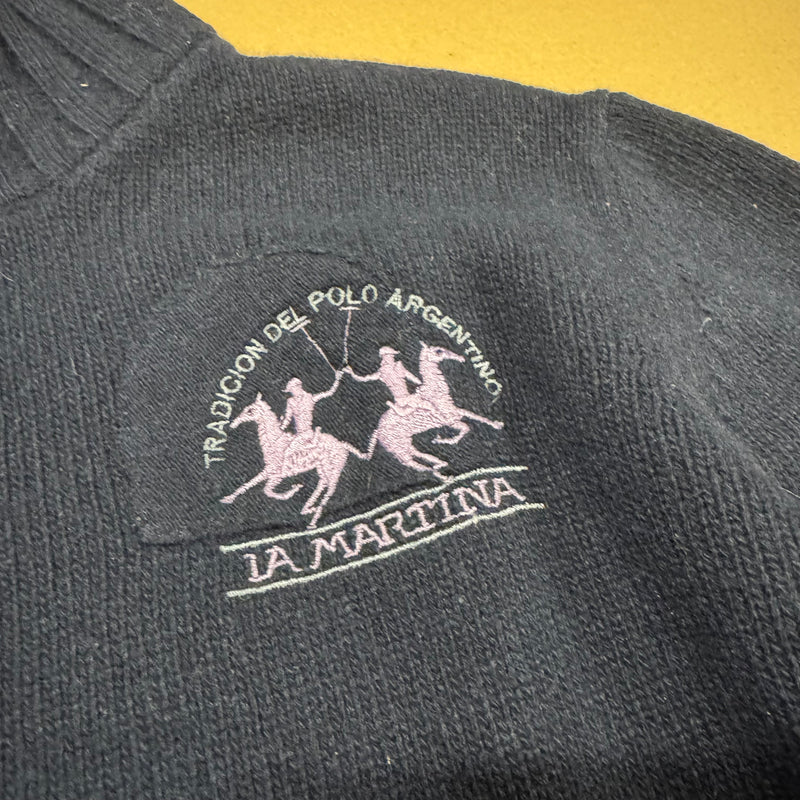 Detailansicht: Sourced limited accessories and clothes La Martina vintage knitted women’s zip-up – Logo, Nähte oder Material