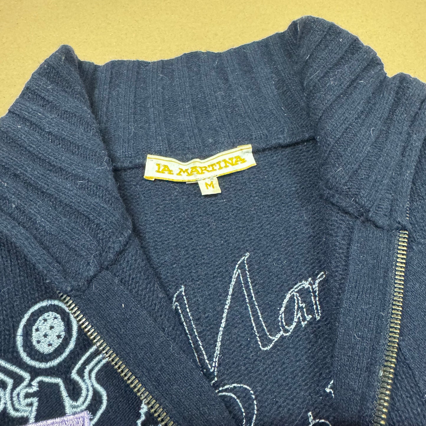 La Martina vintage knitted women’s zip-up