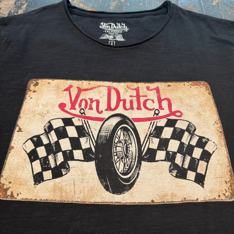 Detailansicht: Sourced limited accessories and clothes Von Dutch printed vintage shirt – Logo, Nähte oder Material